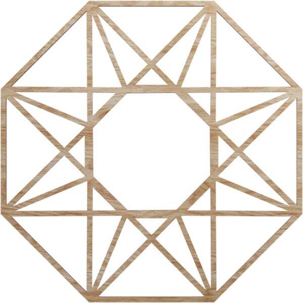 Ekena Millwork Guardian Wood Fretwork Pierced Ceiling Medallion, Red Oak, 22"OD x 8 1/2"ID x 1/4"T CMWP22X22X0250GDRO - main